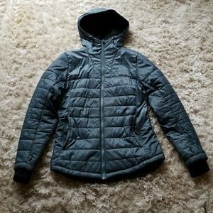 Teal Columbia sports wear omni-heat puffy jacket